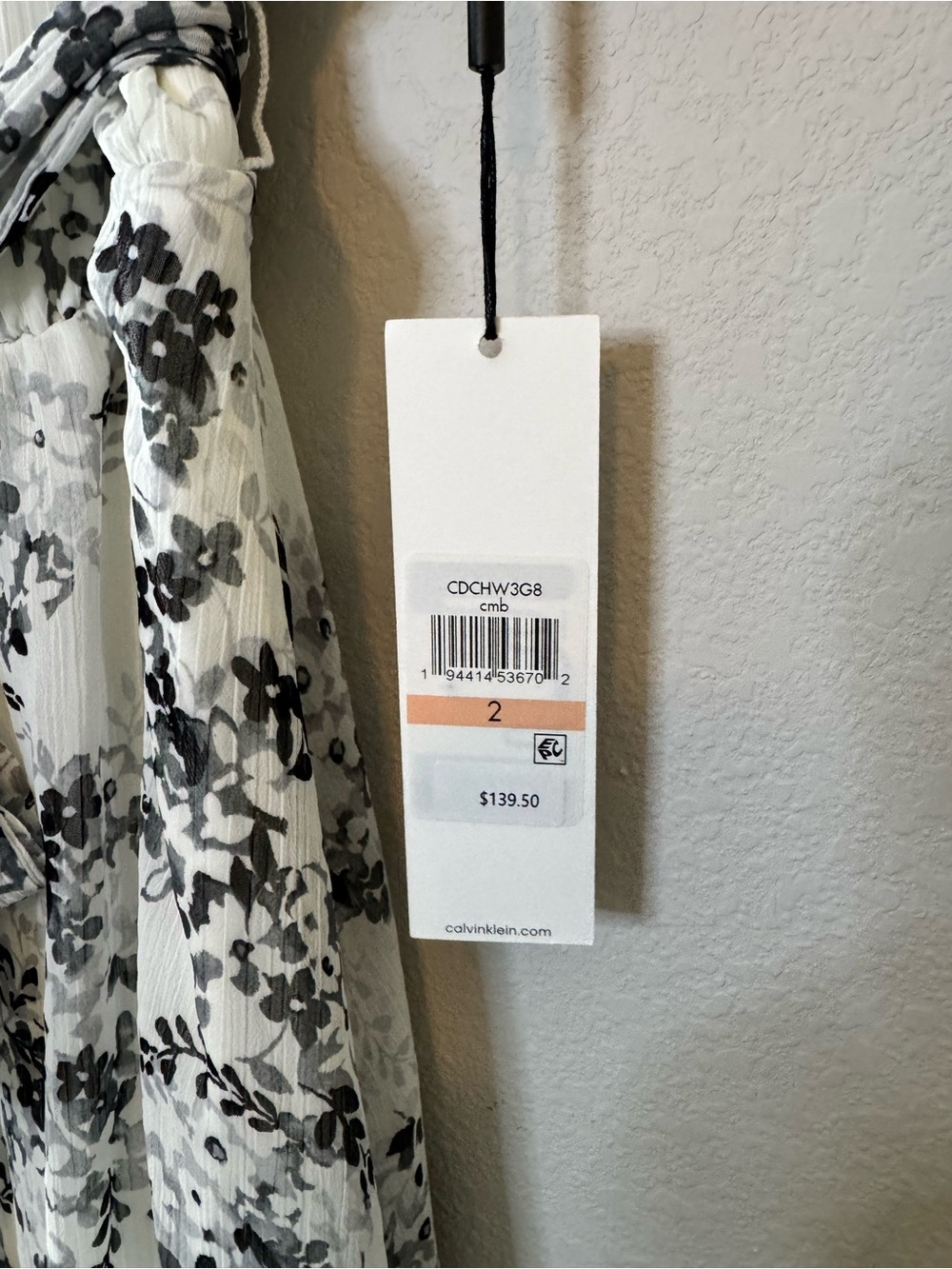 Calvin Klein Floral Chiffon Ruffle Hem Maxi Dress NEW Size 2 - Picture 13 of 13